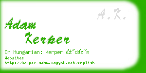 adam kerper business card